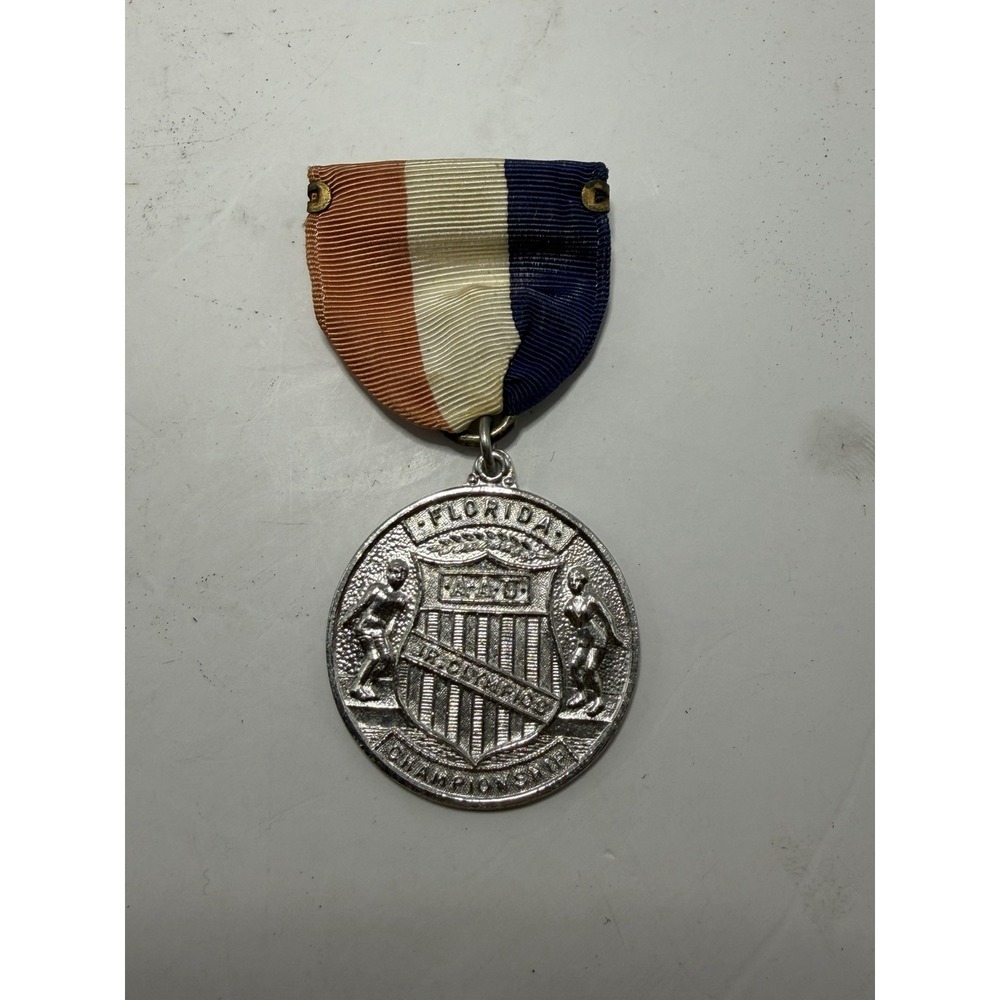 1958 Florida‎ AAU Swimming Medal Long Course 2nd Place Vintage